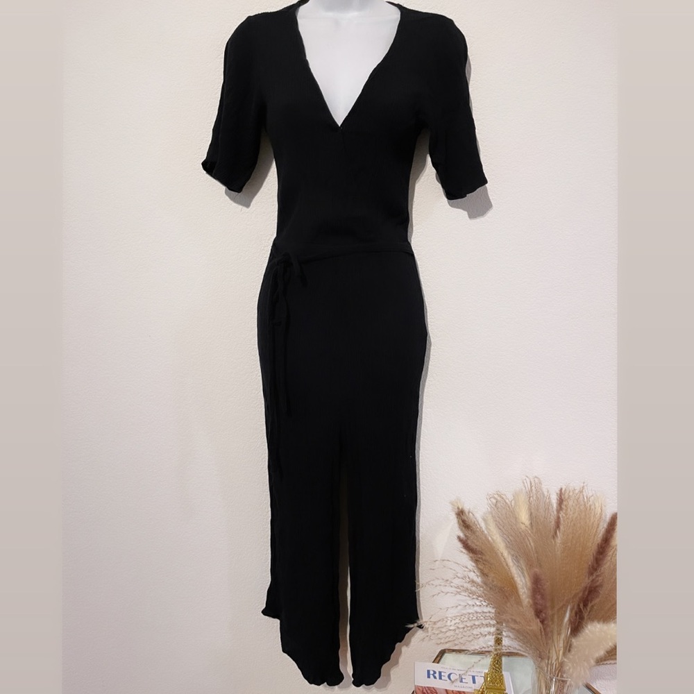 Cotton On Black wrap Jumpsuit SMALL